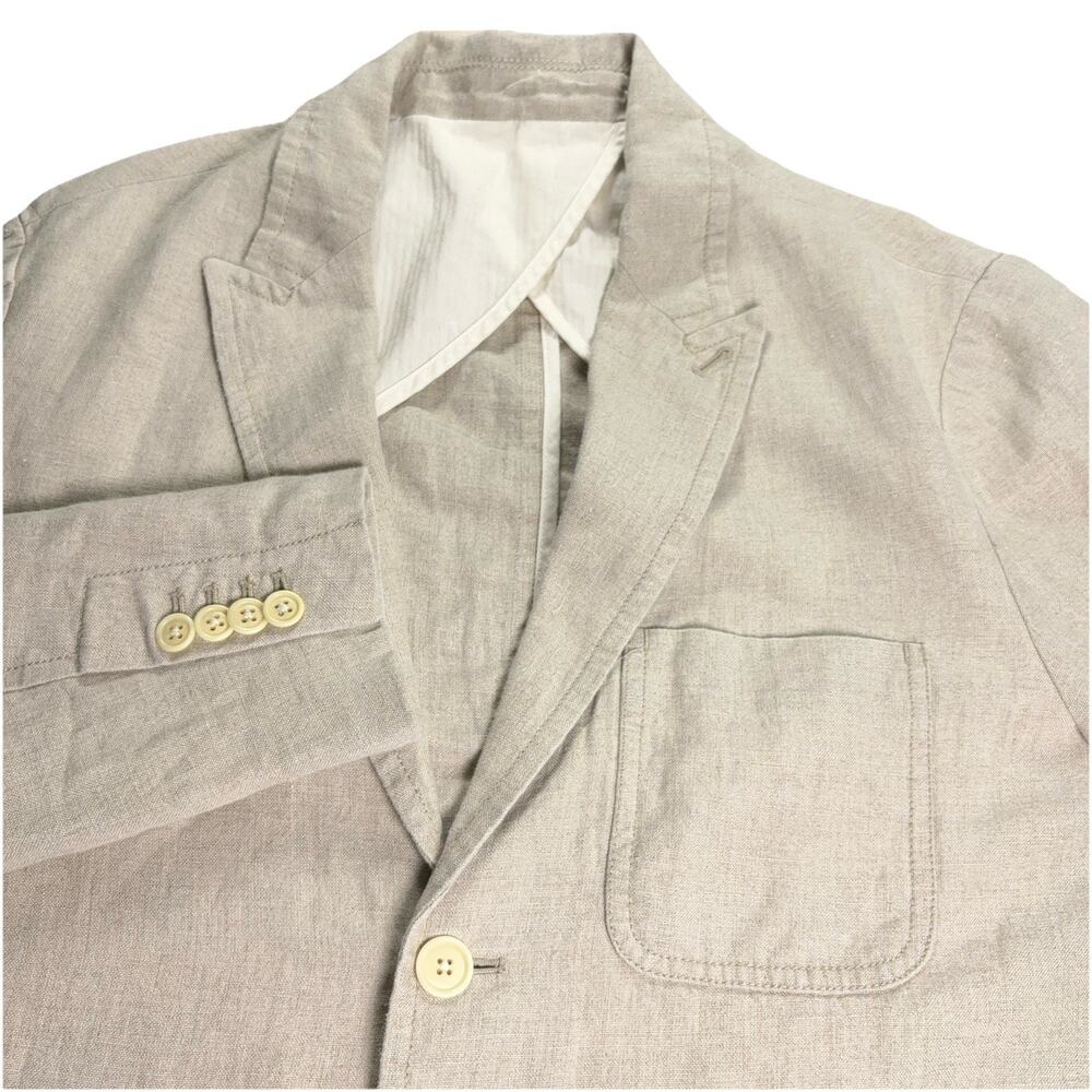 NEW Alex Mill Linen Blazer Men XL Beige Sport Coat Jacket Unlined Lightweight